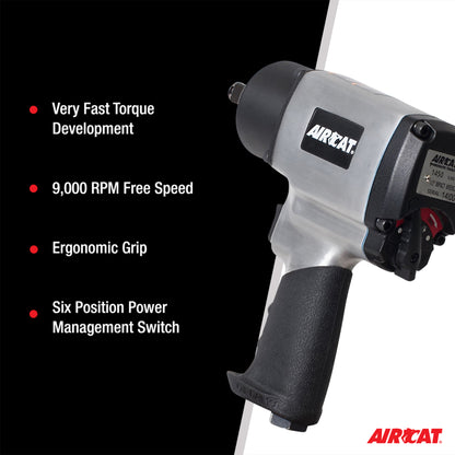 AIRCAT 1450: 1/2-Inch Impact Wrench 1,000 ft-lbs