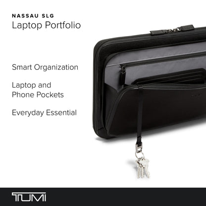 TUMI - Nassau Laptop Portfolio - Laptop Bag for Men & Women - Fits up to 14" Screens - Leather Laptop Travel Bag - Work Bag-