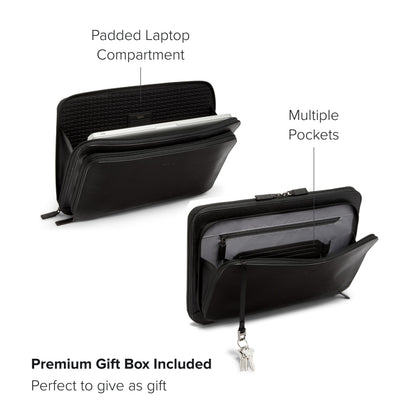 TUMI - Nassau Laptop Portfolio - Laptop Bag for Men & Women - Fits up to 14" Screens - Leather Laptop Travel Bag - Work Bag-