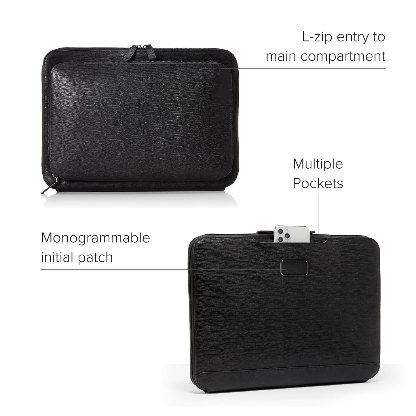 TUMI - Nassau Laptop Portfolio - Laptop Bag for Men & Women - Fits up to 14" Screens - Leather Laptop Travel Bag - Work Bag-