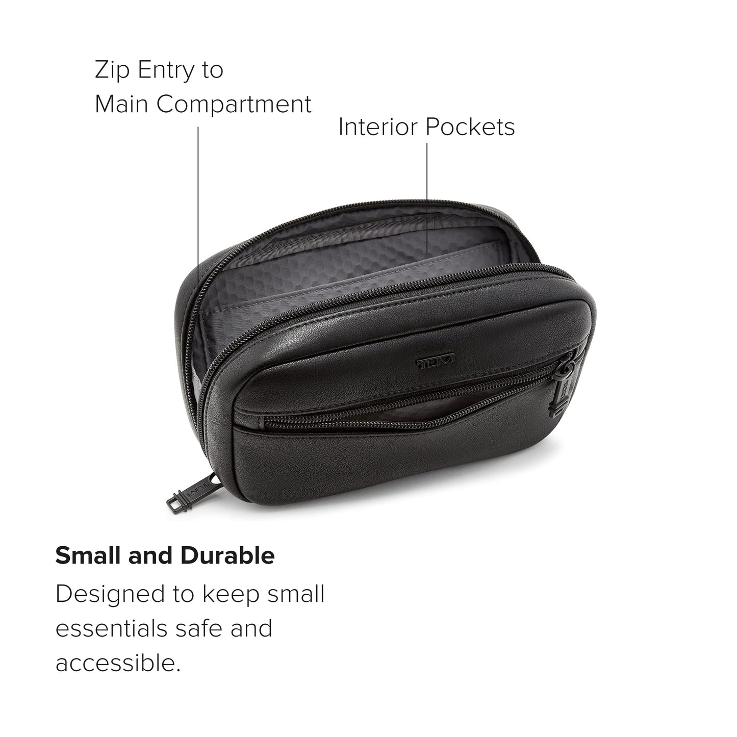 TUMI - Zip-Around Case - Travel Pouch Organizer Bag for Documents, Toiletries, Cosmetics - Accessories Case for Men & Women - Black