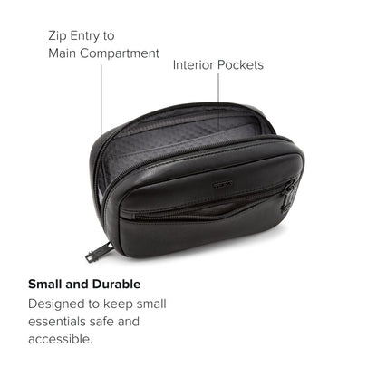 TUMI - Zip-Around Case - Travel Pouch Organizer Bag for Documents, Toiletries, Cosmetics - Accessories Case for Men & Women - Black