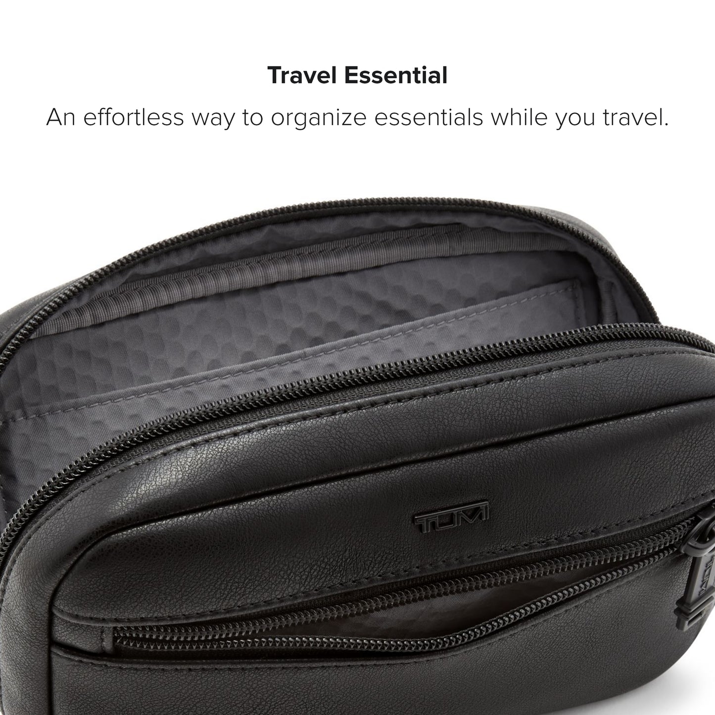 TUMI - Zip-Around Case - Travel Pouch Organizer Bag for Documents, Toiletries, Cosmetics - Accessories Case for Men & Women - Black