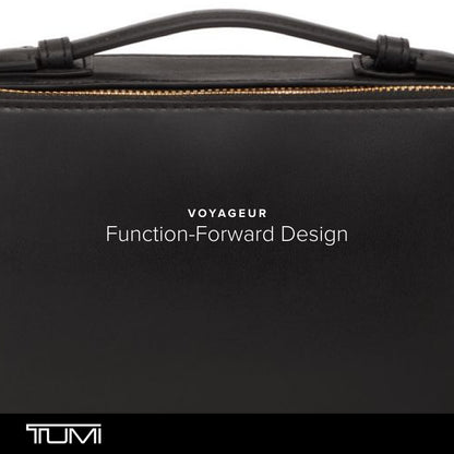 TUMI - Voyageur Mari Crossbody - Leather Crossbody Purse for Women - Perfect for Business & Travel - Classy Women's Bag - Black & Gold