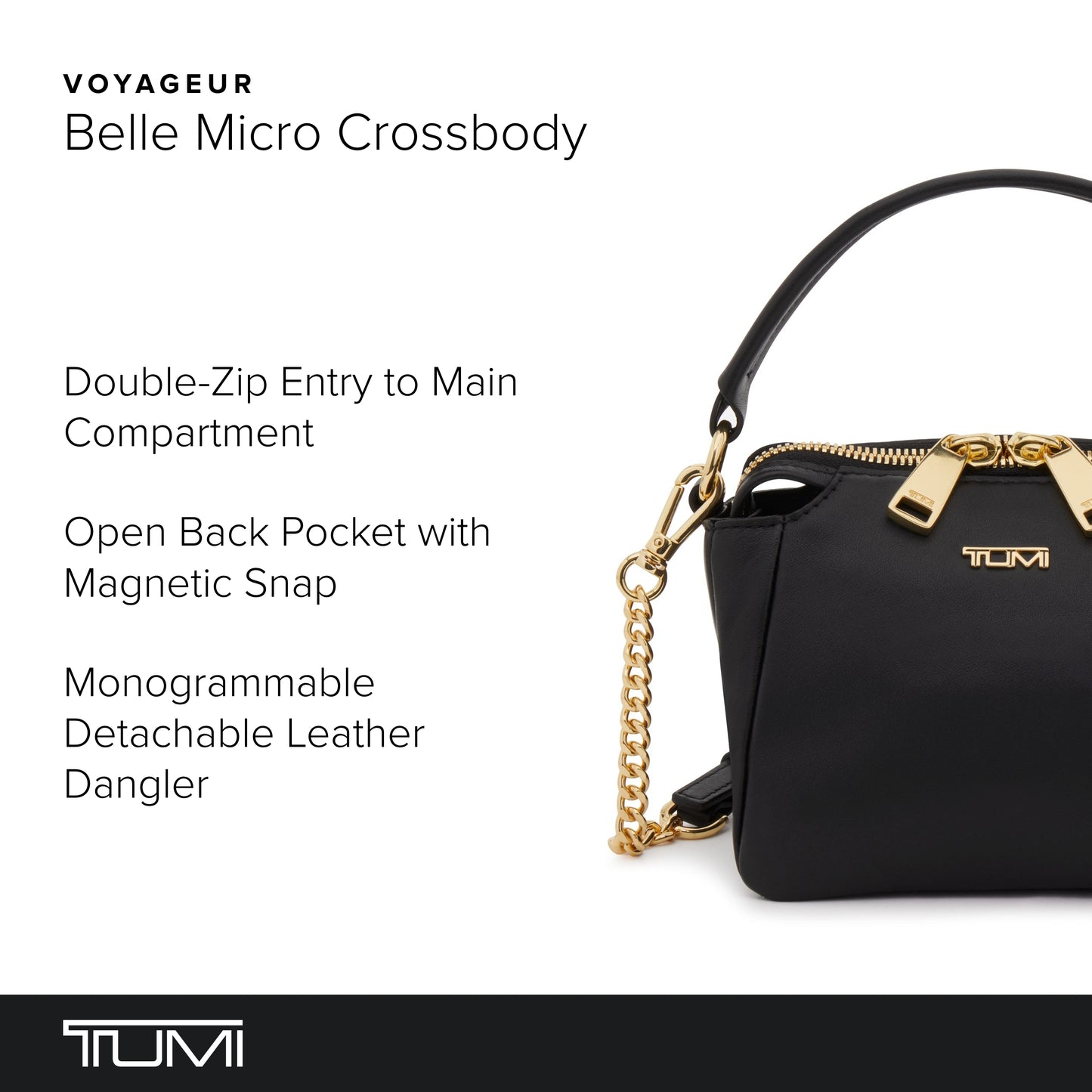 TUMI Voyageur Belle Micro Crossbody - Black