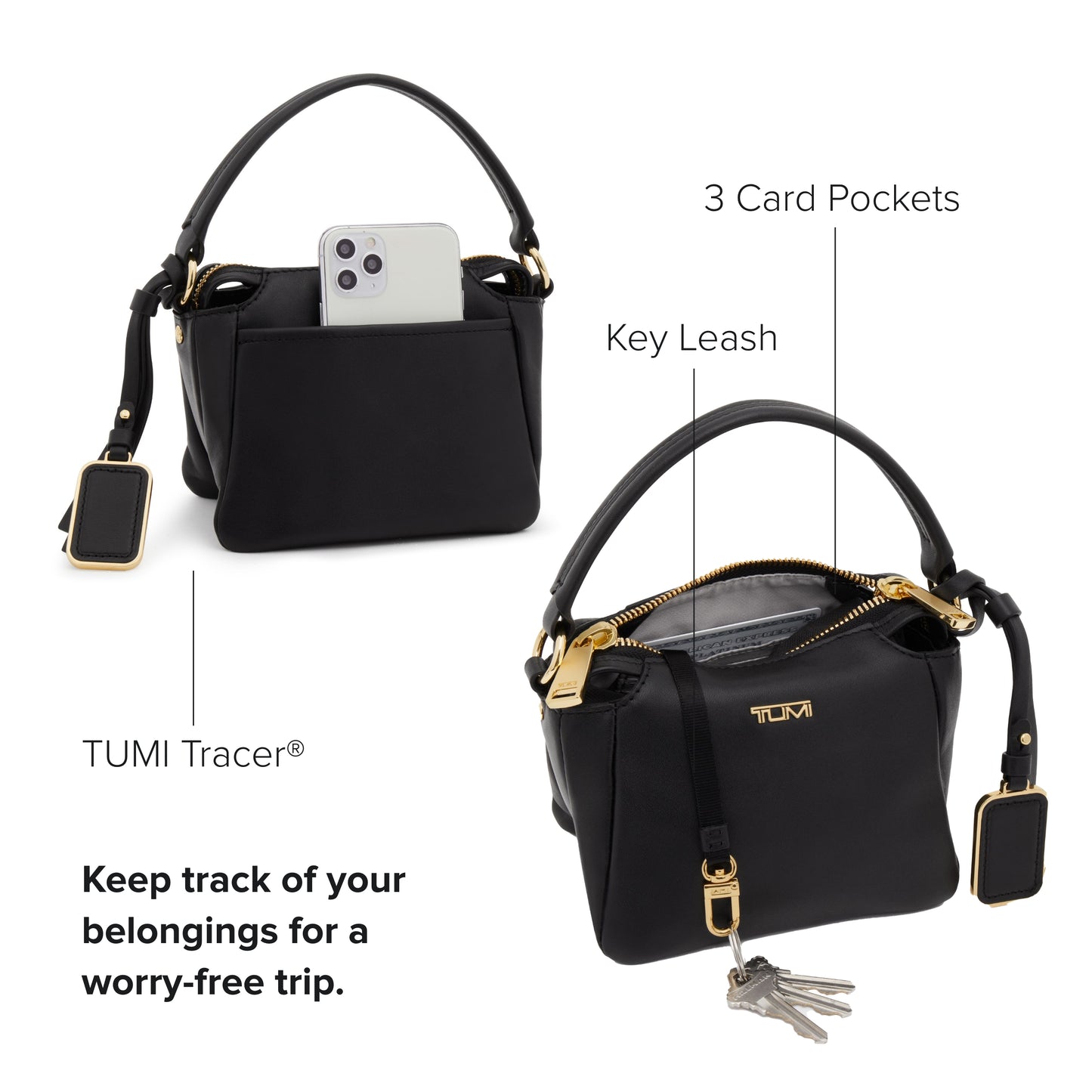TUMI Voyageur Belle Micro Crossbody - Black