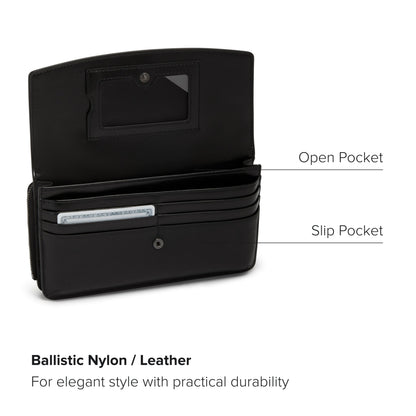 TUMI - Belden Crossbody Wallet Bag - Multipurpose Leather Travel Wallet - With Pockets & Card Holder - 4.5" x 8.0" x 1.3" - Black