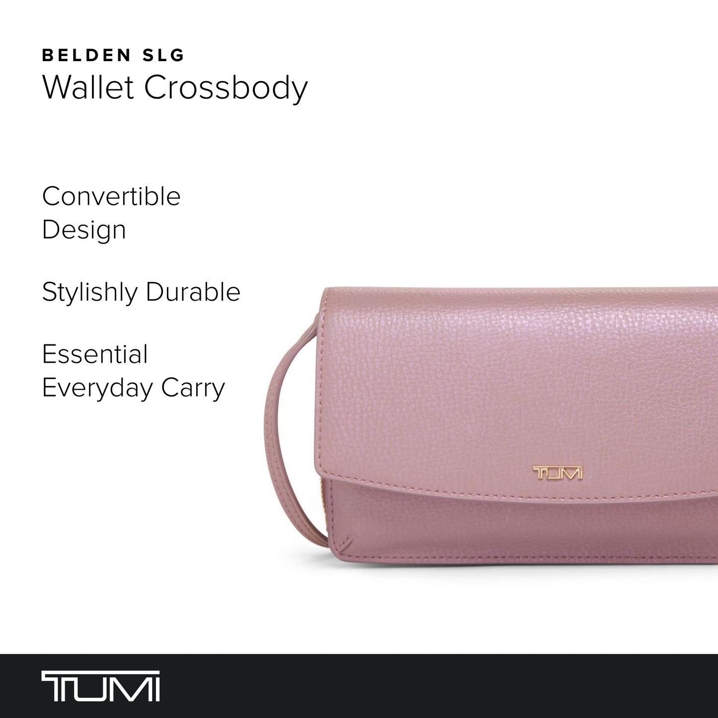 TUMI - Belden Wallet Crossbody for Women - Pearl Pink