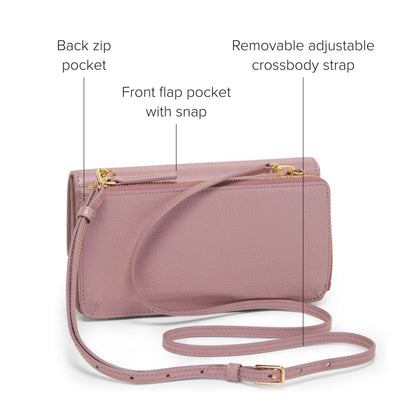 TUMI - Belden Wallet Crossbody for Women - Pearl Pink