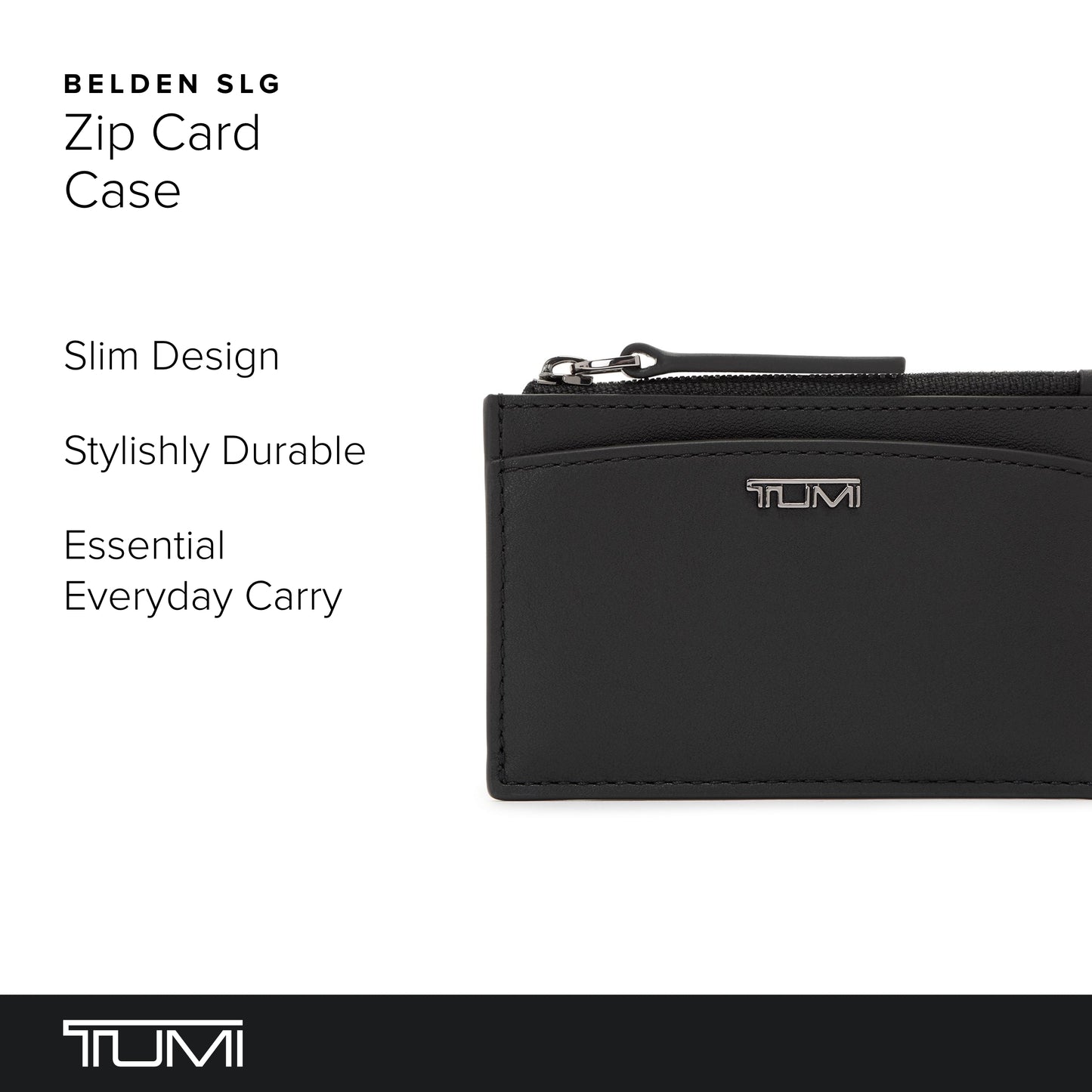 TUMI Belden Zip Card Case - Black