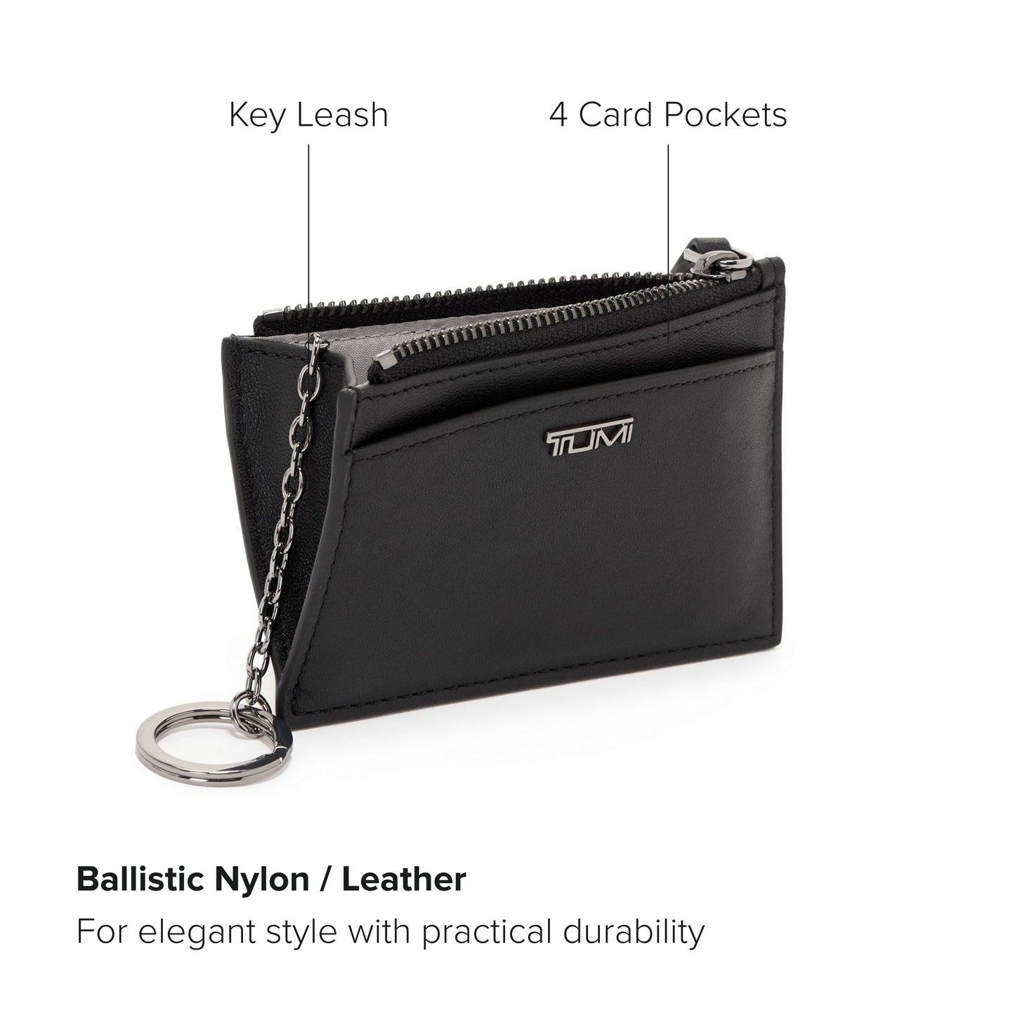 TUMI Belden Zip Card Case - Black