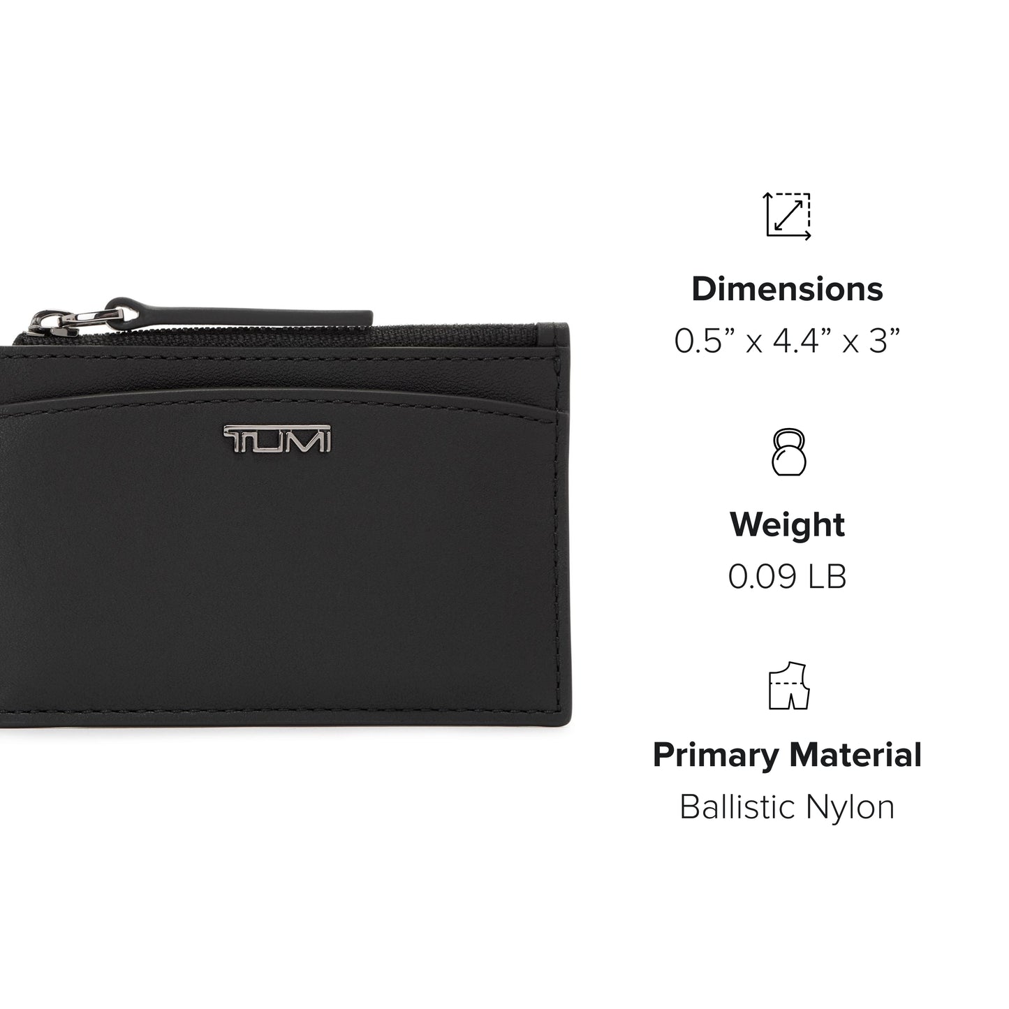 TUMI Belden Zip Card Case - Black