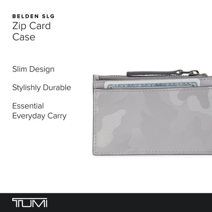 TUMI - Belden Zip Card Case for Women - Silver Camo