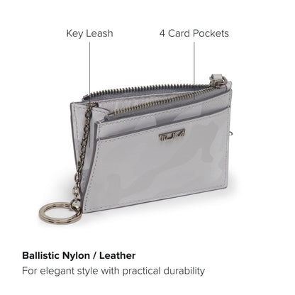 TUMI - Belden Zip Card Case for Women - Silver Camo