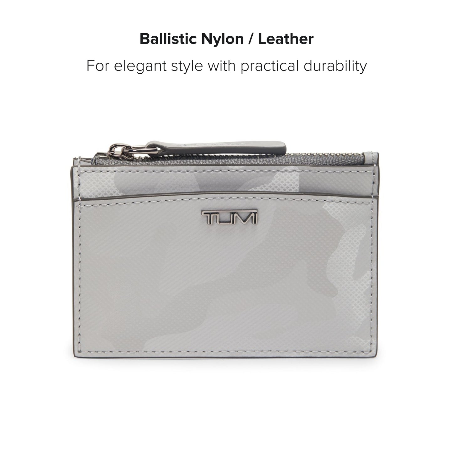 TUMI - Belden Zip Card Case for Women - Silver Camo