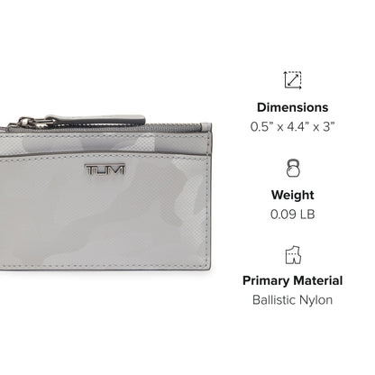 TUMI - Belden Zip Card Case for Women - Silver Camo
