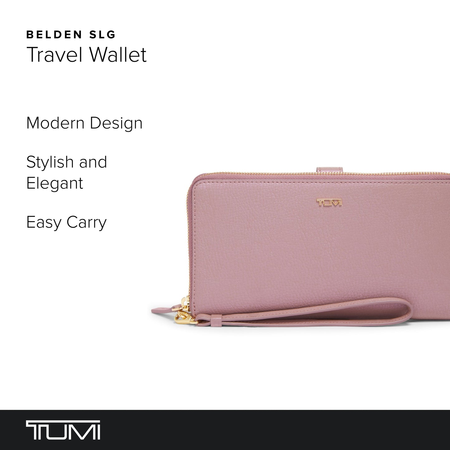 TUMI - Belden Travel Wallet for Women - Pearl Pink