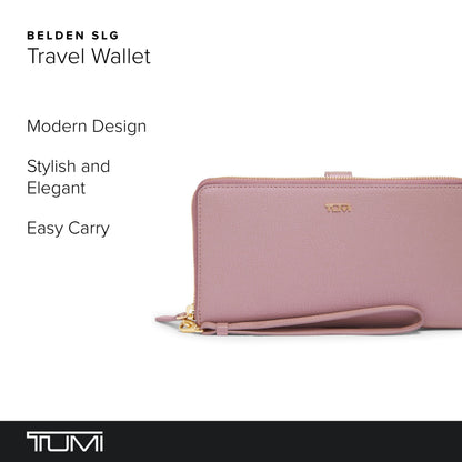 TUMI - Belden Travel Wallet for Women - Pearl Pink