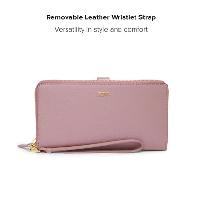 TUMI - Belden Travel Wallet for Women - Pearl Pink