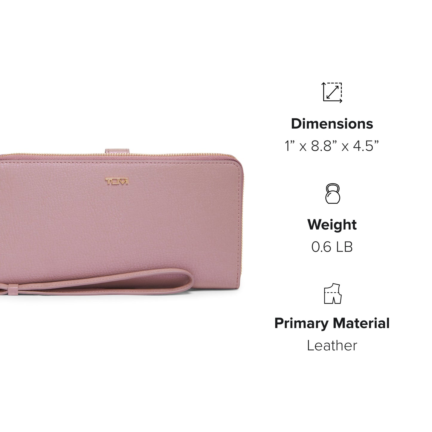 TUMI - Belden Travel Wallet for Women - Pearl Pink