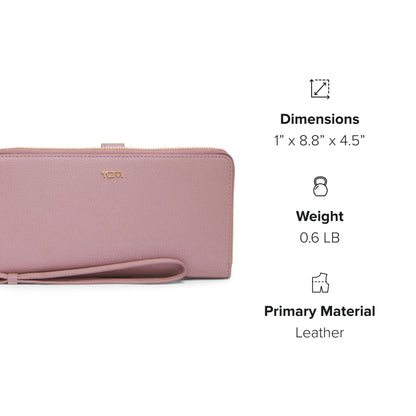 TUMI - Belden Travel Wallet for Women - Pearl Pink