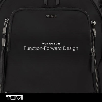 TUMI - Voyageur Celina Backpack - Women's Work and Travel Bag - 16.0" X 10.6" X 6.5" - Holds Up to 16" Laptop - Black & Gunmetal Hardware