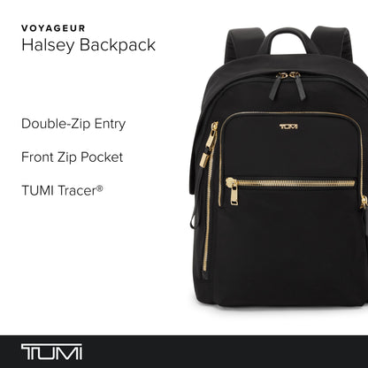 TUMI - Voyageur Halsey Backpack - Travel Backpack - For Business, Fashion, Commute - Holds Up to 14" Screens - Black & Gold