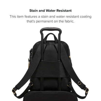 TUMI - Voyageur Halsey Backpack - Travel Backpack - For Business, Fashion, Commute - Holds Up to 14" Screens - Black & Gold