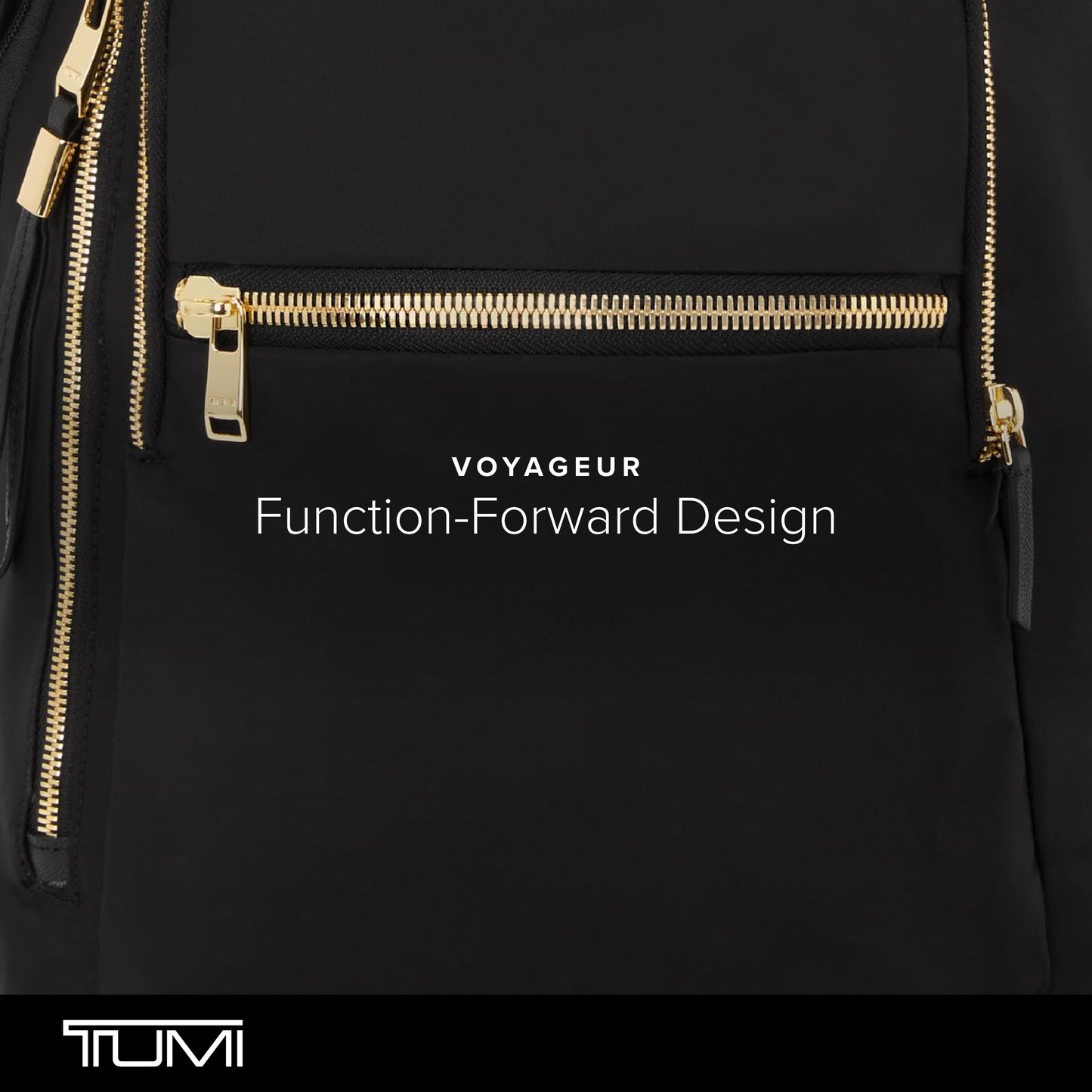 TUMI - Voyageur Halsey Backpack - Travel Backpack - For Business, Fashion, Commute - Holds Up to 14" Screens - Black & Gold