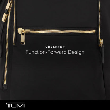 TUMI - Voyageur Halsey Backpack - Travel Backpack - For Business, Fashion, Commute - Holds Up to 14" Screens - Black & Gold