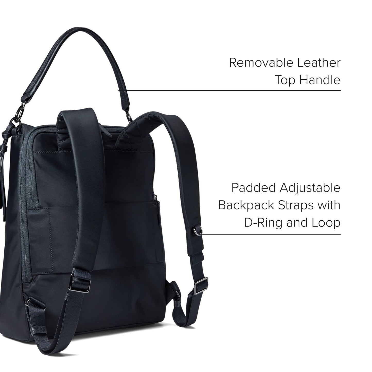 TUMI Voyageur Leigh Backpack/Tote Black/Gunmetal One Size