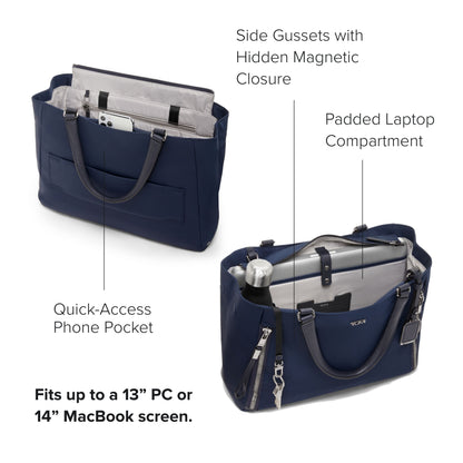 TUMI Voyageur Valetta Medium Tote - Indigo