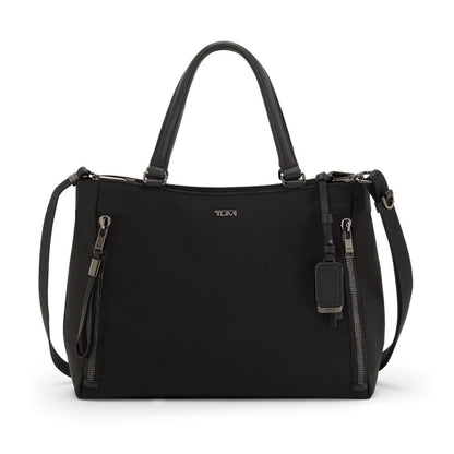 TUMI - Voyageur Valetta Tote - Women's Carryall Bag, Lightweight and Roomy, Functional Purse for Everyday, Business & Travel - Medium, Black & Gunmetal Hardware