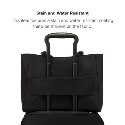 TUMI - Voyageur Valetta Tote - Women's Carryall Bag, Lightweight and Roomy, Functional Purse for Everyday, Business & Travel - Medium, Black & Gunmetal Hardware
