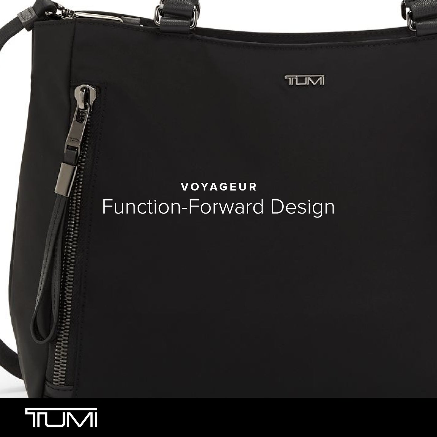 TUMI - Voyageur Valetta Tote - Women's Carryall Bag, Lightweight and Roomy, Functional Purse for Everyday, Business & Travel - Medium, Black & Gunmetal Hardware