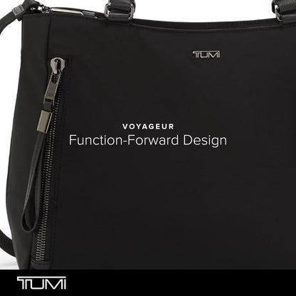 TUMI - Voyageur Valetta Tote - Women's Carryall Bag, Lightweight and Roomy, Functional Purse for Everyday, Business & Travel - Medium, Black & Gunmetal Hardware