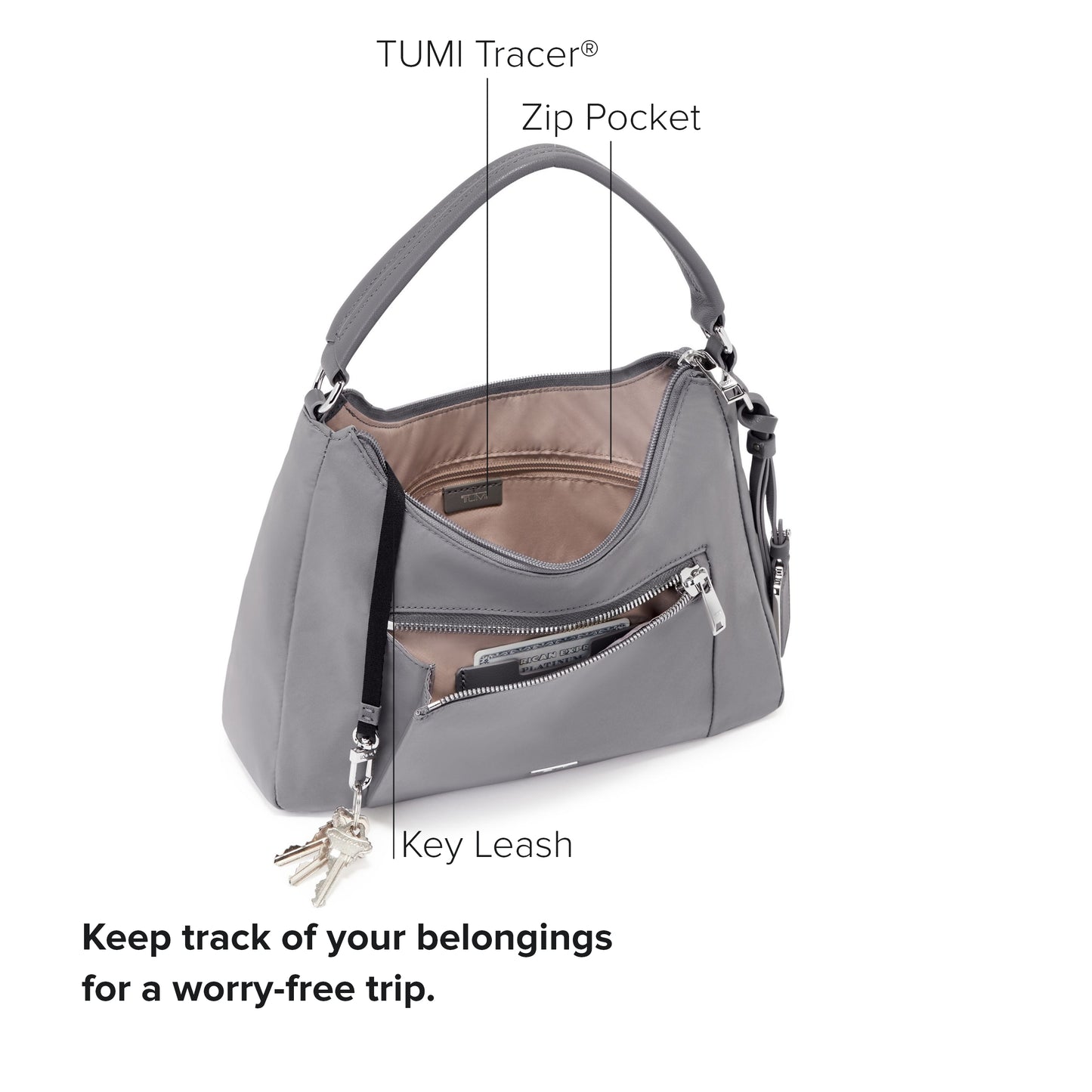 TUMI Voyageur Adelaide Hobo Crossbody - Fog