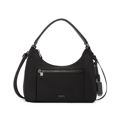 TUMI - Voyageur Adelaide Hobo Crossbody - Sling Bag for Women - Everyday Travel Purse - Removable Strap - TUMI Tracer - Black & Gunmetal Hardware