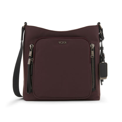 TUMI - Voyageur Tyler Crossbody - Nylon Crossbody Bag - Business, Travel Bag - Stain, Water-Resistant - Stylish Purse - Deep Plum