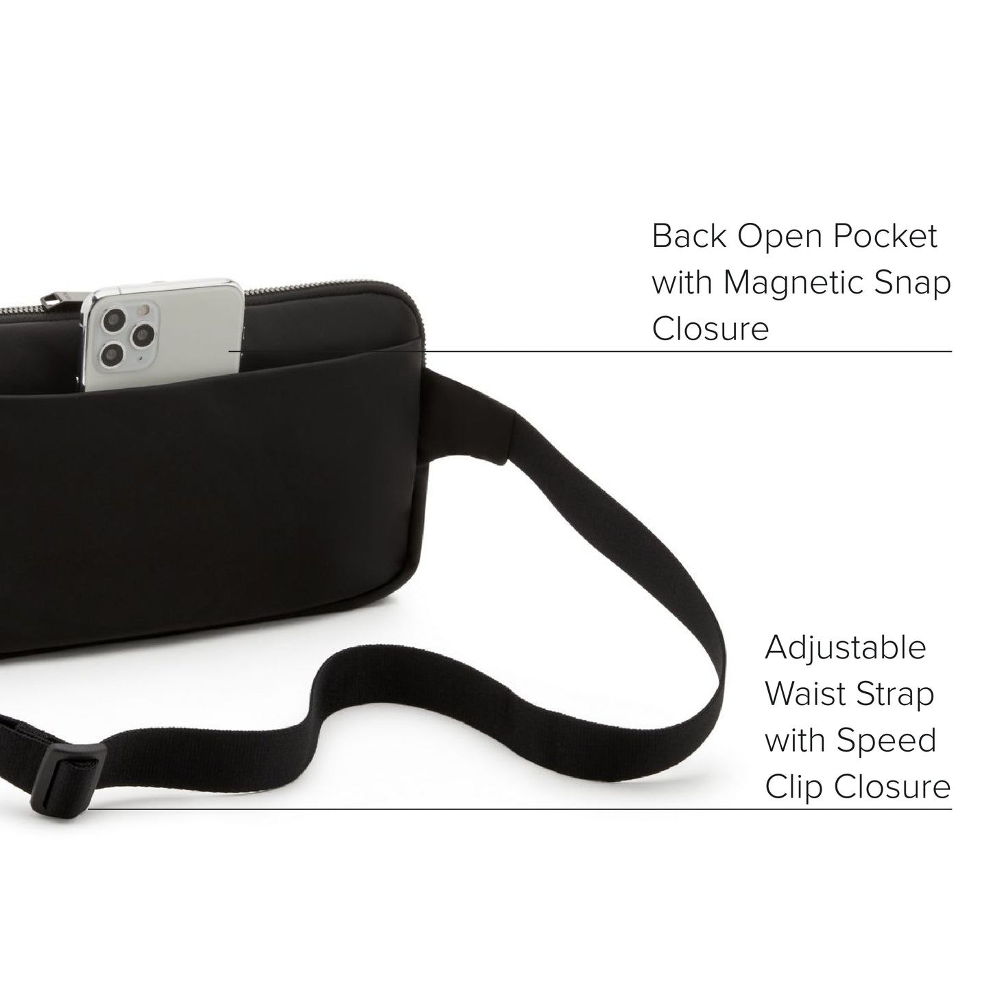 TUMI - Voyageur Manele Hip Bag - Men's & Women's Waist Pack - Black/Gunmetal