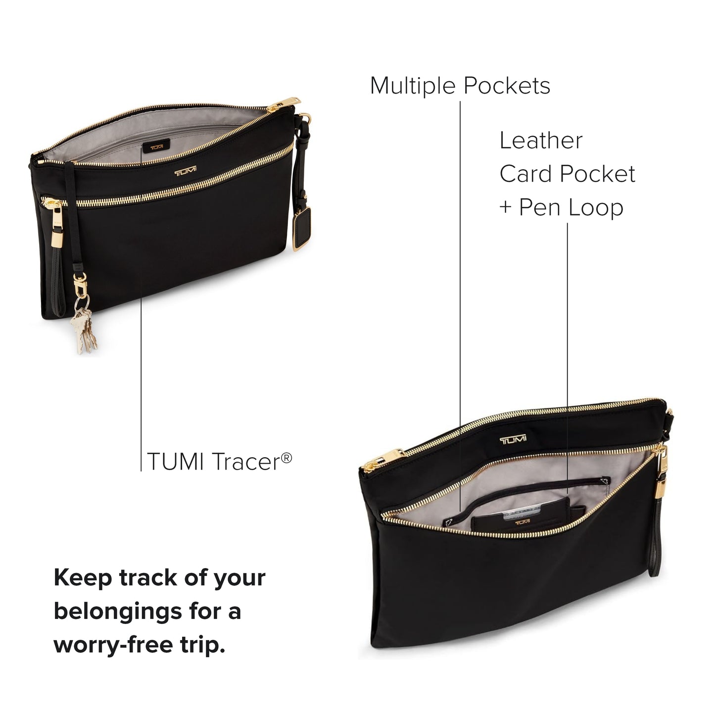 TUMI Voyageur Patna Sling - Black/Gold
