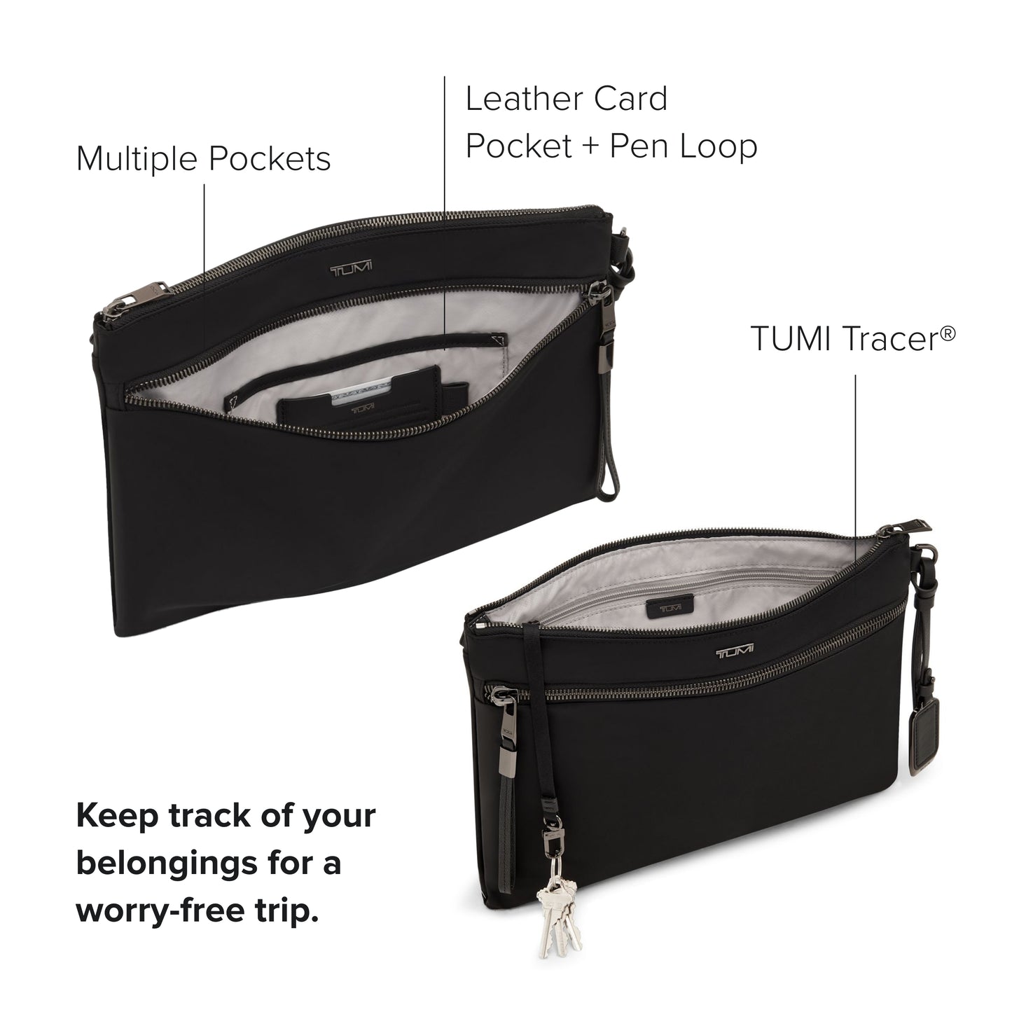 TUMI Voyageur Patna Sling - Black/Gunmetal