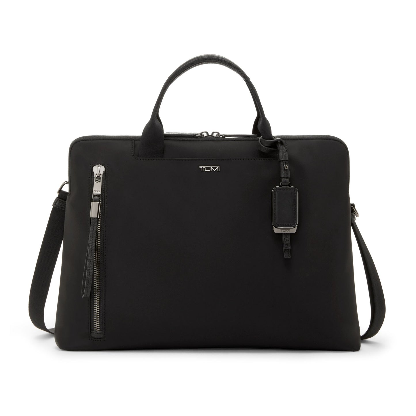 TUMI Voyageur Benin Laptop Carrier - For 15" PC or 16" Macbook Screen - Laptop Bag with Compartments - Stylish Laptop Bags Tracer - Black - With Gunmetal Hardware - 11.0" X 15.0" X 2.0"