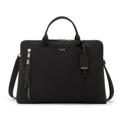 TUMI Voyageur Benin Laptop Carrier - For 15" PC or 16" Macbook Screen - Laptop Bag with Compartments - Stylish Laptop Bags Tracer - Black - With Gunmetal Hardware - 11.0" X 15.0" X 2.0"