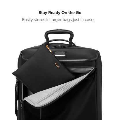 TUMI - Just In Case Foldable Backpack - Lightweight, Compact Travel Backpack - For One Bag Travel - 15.5" X 12.3" X 4.5" - Black with Gold Hardware