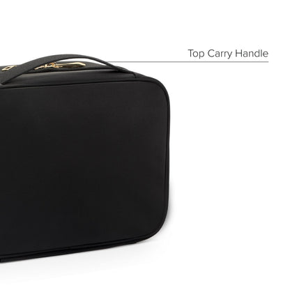 TUMI - Voyageur Tammin Cosmetic - Makeup Organizer Bag for Travel - Premium Toiletry Bag - Stain & Water-Resistant Material - Black & Gold