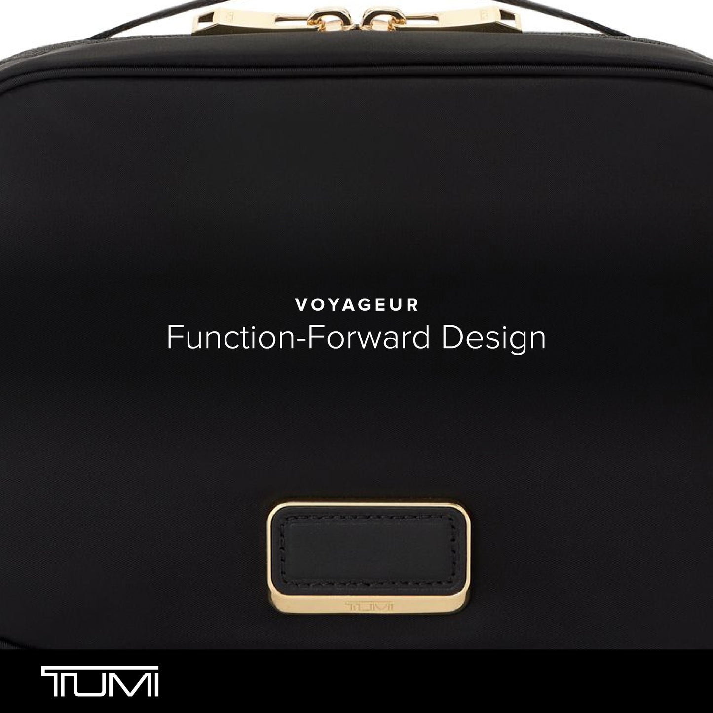 TUMI - Voyageur Tammin Cosmetic - Makeup Organizer Bag for Travel - Premium Toiletry Bag - Stain & Water-Resistant Material - Black & Gold