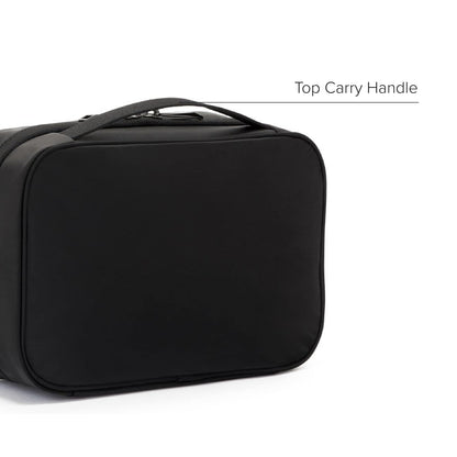TUMI - Voyageur Tammin Cosmetic - Makeup Organizer Bag for Travel - Premium Toiletry Bag - Stain & Water-Resistant Material - Black & Gunmetal