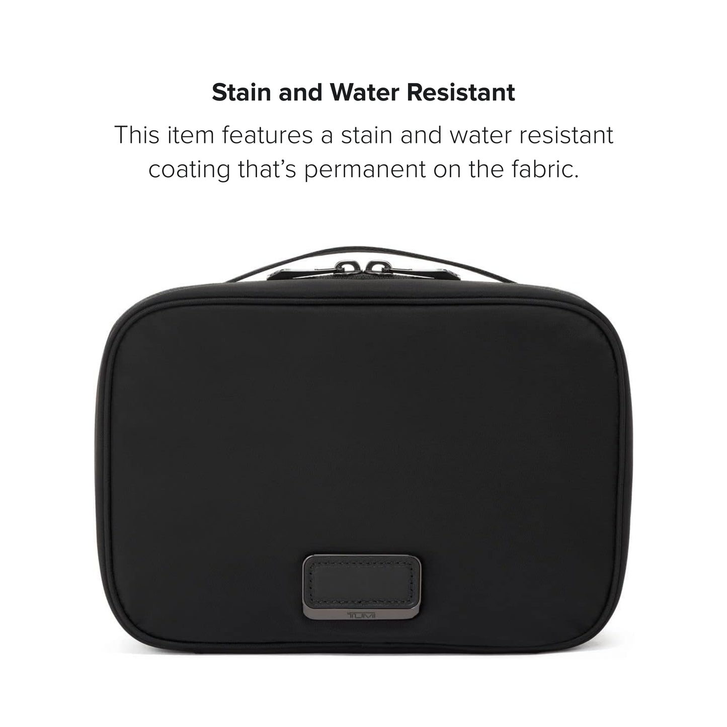 TUMI - Voyageur Tammin Cosmetic - Makeup Organizer Bag for Travel - Premium Toiletry Bag - Stain & Water-Resistant Material - Black & Gunmetal