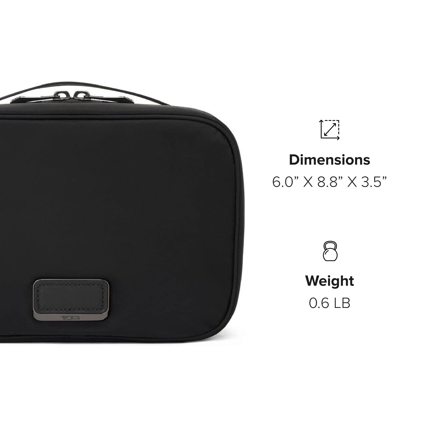 TUMI - Voyageur Tammin Cosmetic - Makeup Organizer Bag for Travel - Premium Toiletry Bag - Stain & Water-Resistant Material - Black & Gunmetal